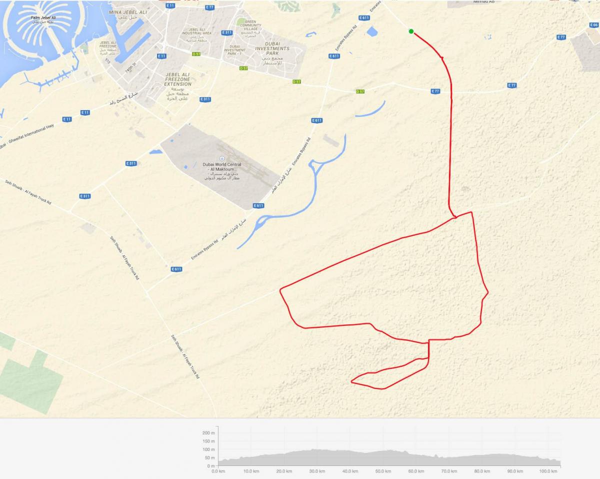 Пут Ал-Кудра циклуса карта за вожњу