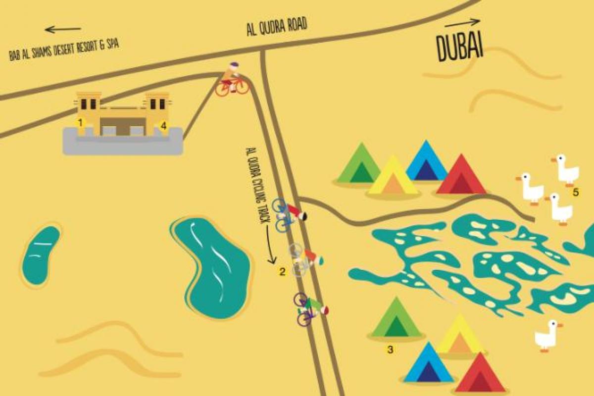 мапа језера Ал-Кудра пут