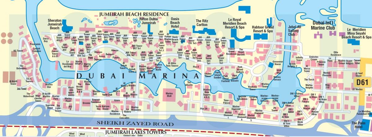 Дубаи Марина шетња локација на мапи
