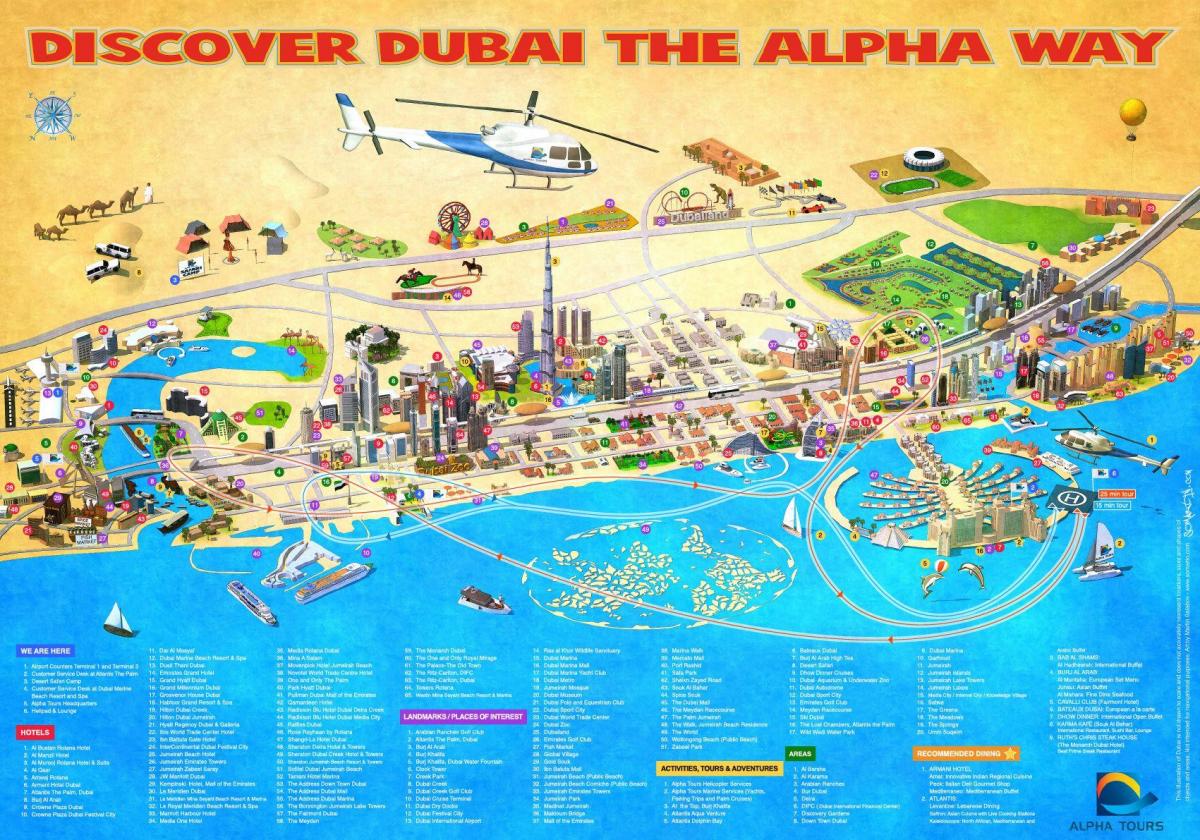 Дубаи знаменитости карта