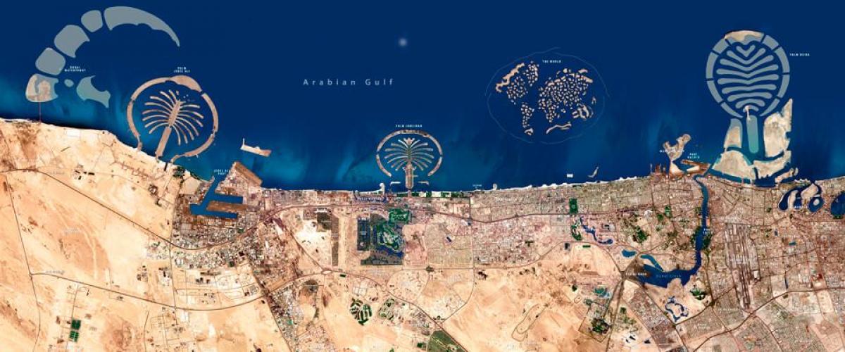 сателитска карта Дубаија