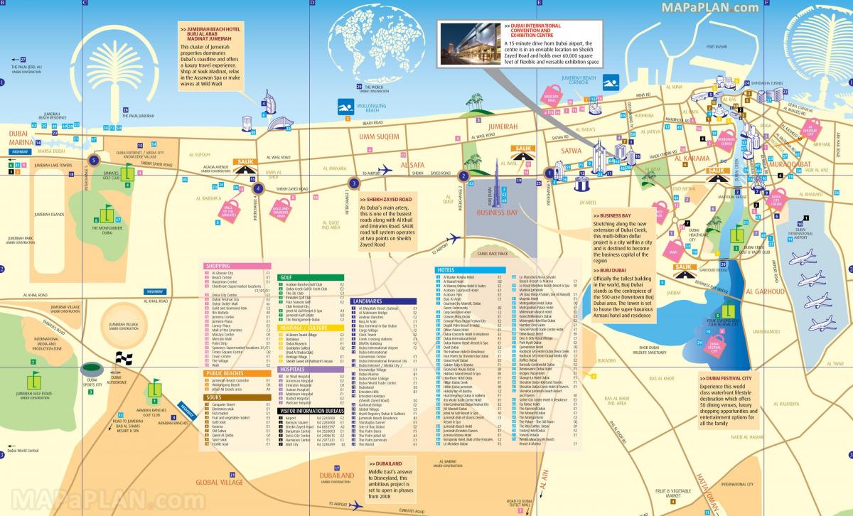 туристичка карта Дубаија