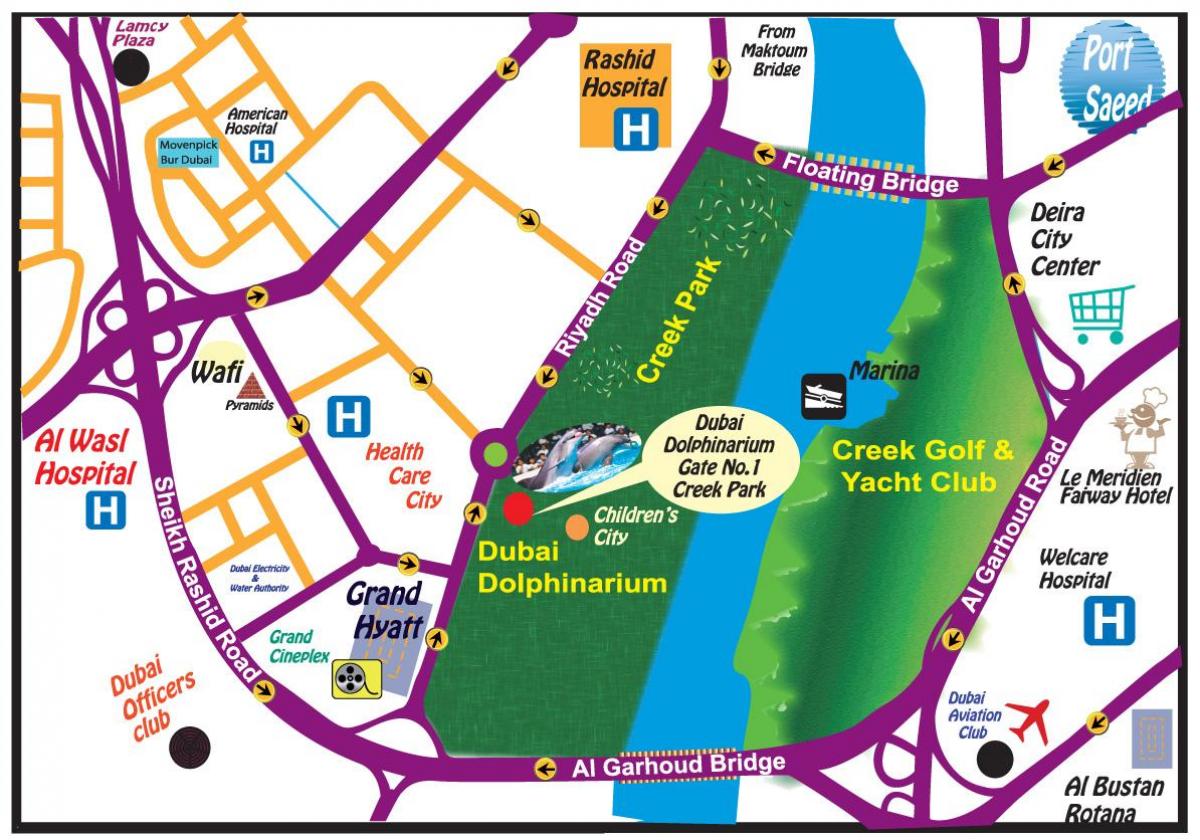Представе делфина Дубаи локација на мапи
