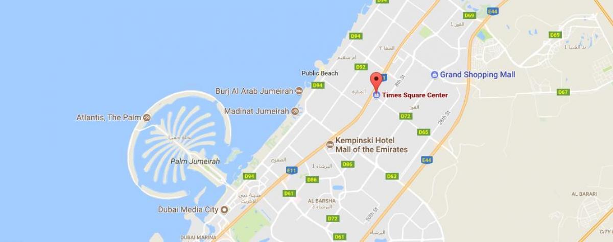 карта Тајмс скверу Центар Дубаи