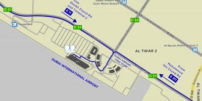 Карта слободна зона аеродрома Дубаи