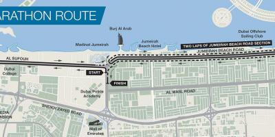 Карта Дубайском маратону