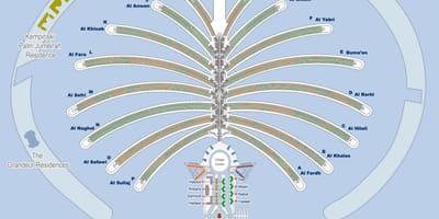 Карта у Дубаију Палм