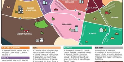 Мапа подручја у Дубаију