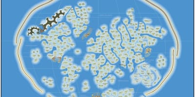 Карта света острво Дубаи